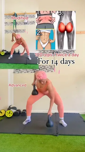 Her reel 100 reps twice a day, for 14 days.